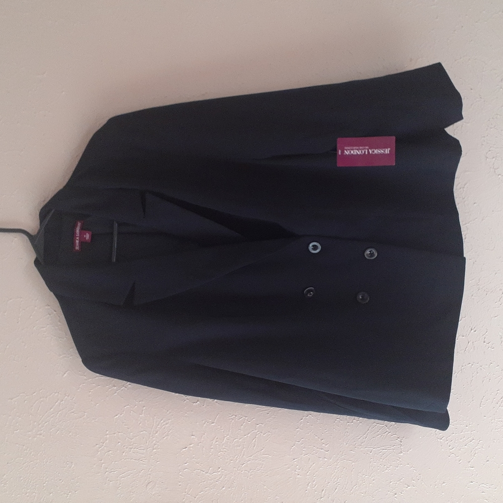 Jessica London womens black double breasted jacket size 18 beautiful💖